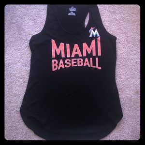 Majestic Tops - NWOT Miami Marlins MLB Tank L Majestic Tops - NWOT Miami Marlins MLB Tank L